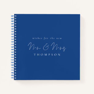 Script minimaliste M. Mme Mariage Livre d'hôtes bl