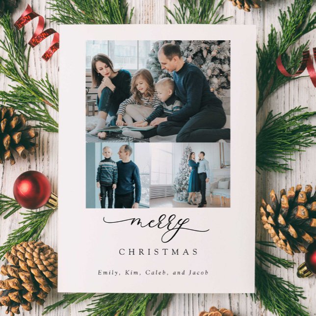 Script minimaliste moderne 3 Photo Joyeux Noël (Créateur téléchargé)