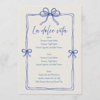 Script minimaliste moderne | Menu de mariage
