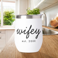 Script minimaliste moderne Wifey Mariée personnali