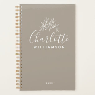 Script minimaliste Nom personnalisé Taupe Brown
