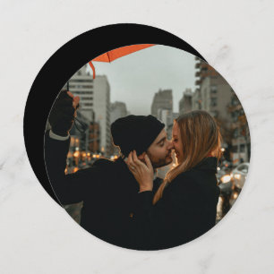 Script minimaliste photo ronde faire-part de maria