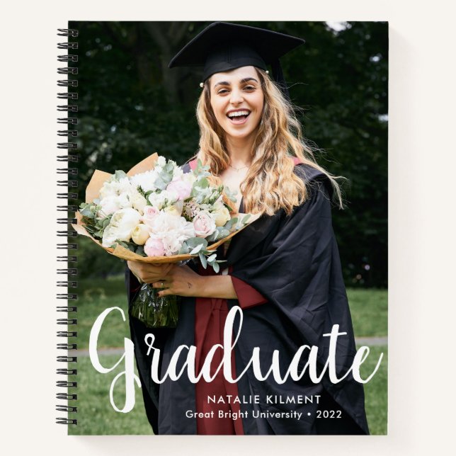 Script Modern Graduate Photo Graduate Livre d'or (Devant)