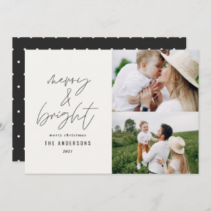 Script moderne 1 photo noir blanc Noël