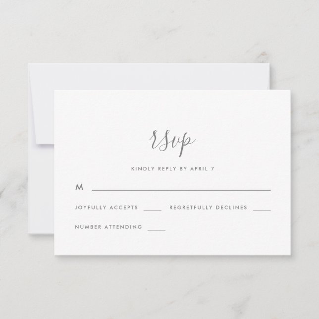 Script moderne avec Dots Mariage Rsvp (Devant)