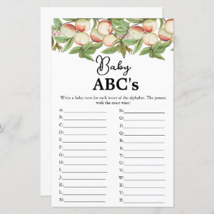 Script moderne Baby Abc jeu de baby shower