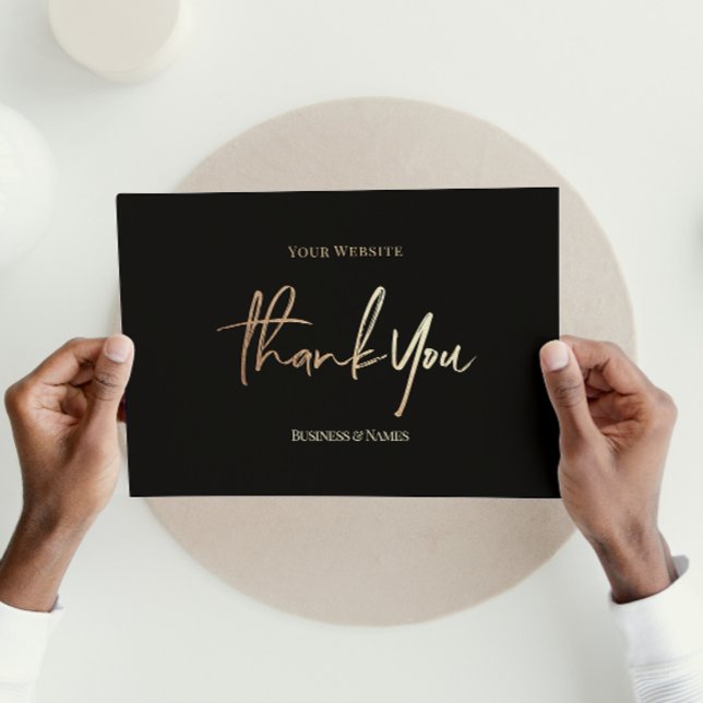 Script moderne Black Gold | Cartes à huile Merci (Créateur téléchargé)
