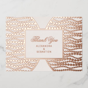 Script moderne Blush Pearl Carte de remerciements