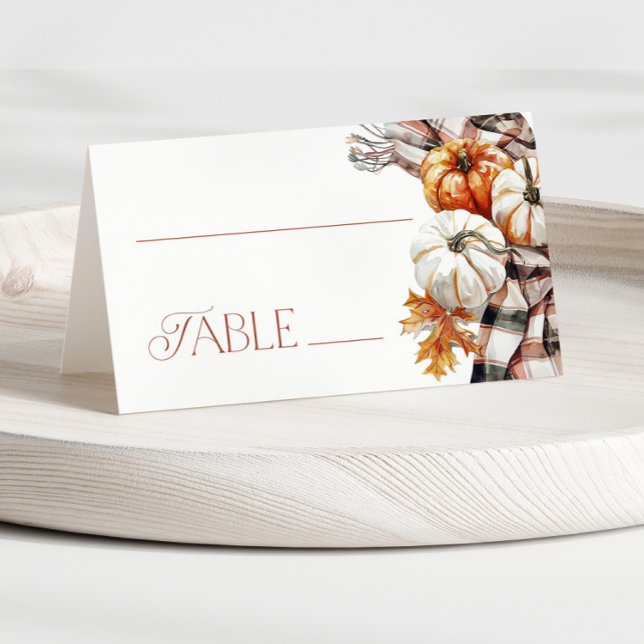 Script moderne Cosy Fall Place Cartes Nom Cartes (Modern Script Cozy Fall Place Cards Name Cards)