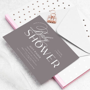 Script moderne Elegant Baby shower Invitation