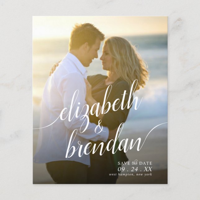 Script moderne Enregistrer la date Mariage budgéta (Devant)