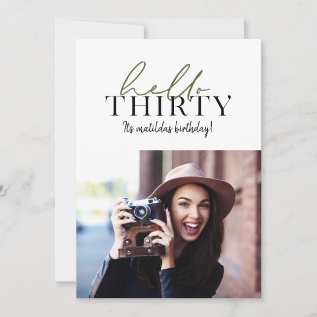 Script moderne et photo géométrique 30e anniversai (Devant)