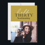 Script moderne et photo géométrique 30e anniversai<br><div class="desc">Script moderne & géométrique trentième anniversaire photo invitation. Motif de dossier géométrique. La couleur peut être changée.</div>