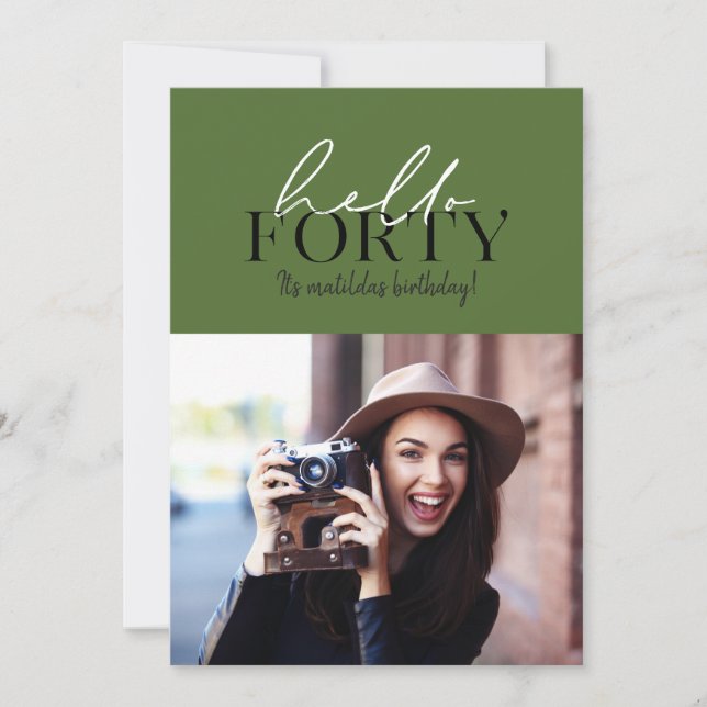 Script moderne et photo géométrique 40e anniversai (Devant)