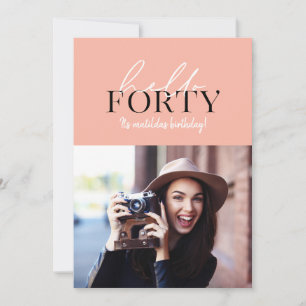 Script moderne et photo géométrique 40e anniversai