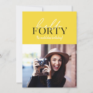 Script moderne et photo géométrique 40e anniversai