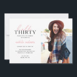 Script moderne et trentième anniversaire géométriq<br><div class="desc">Écriture moderne & invitation géométrique de trentième anniversaire. La couleur du motif du dossier géométrique peut être modifiée.</div>