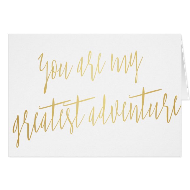 Script moderne Gold "Vous êtes ma plus grande aven (Devant horizontal)