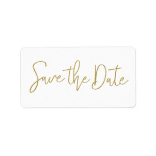 Script moderne Gold Wedding Enregistrer Sticker Da