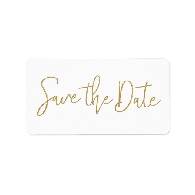 Script moderne Gold Wedding Enregistrer Sticker Da (Devant)