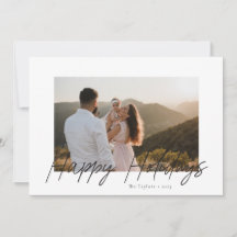 Script moderne Joyeux Carte photo de vacances
