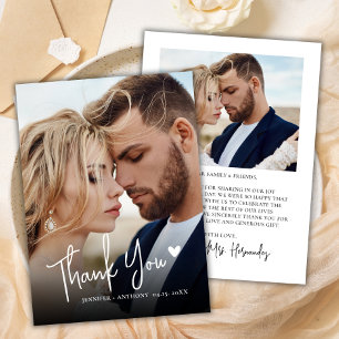 Script moderne Love Heart 2 Mariage photo Merci