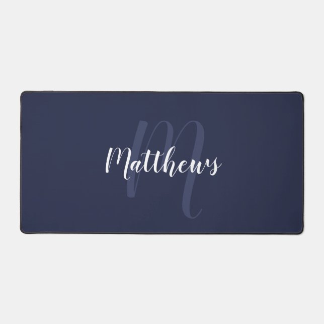 Script moderne Monogramme personnalisé et nom (Recto)
