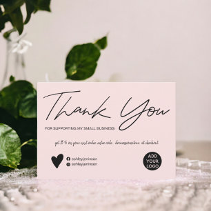 Script moderne noir et rose ordre merci