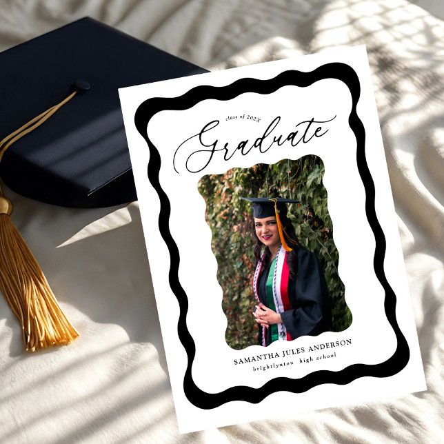 Script moderne Photo Graduation Party Invitation (Créateur téléchargé)