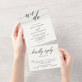 Script Moderne Tout En Un Simple Faire-part de mar