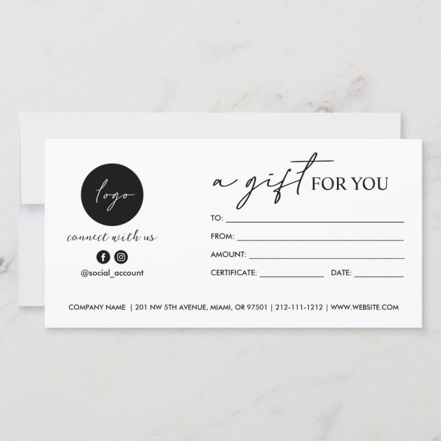 Script moderne UN CADEAU POUR VOUS LOGO SOCIAL ICO (Devant)