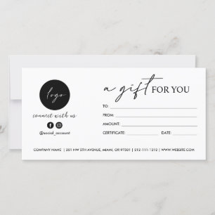 Script moderne UN CADEAU POUR VOUS LOGO SOCIAL ICO