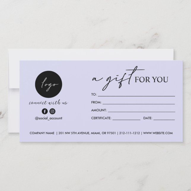 Script moderne UN CADEAU POUR VOUS LOGO SOCIAL ICO (Devant)