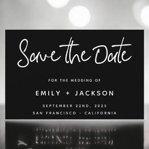 Script noir budget simple élégant Enregistrer la d