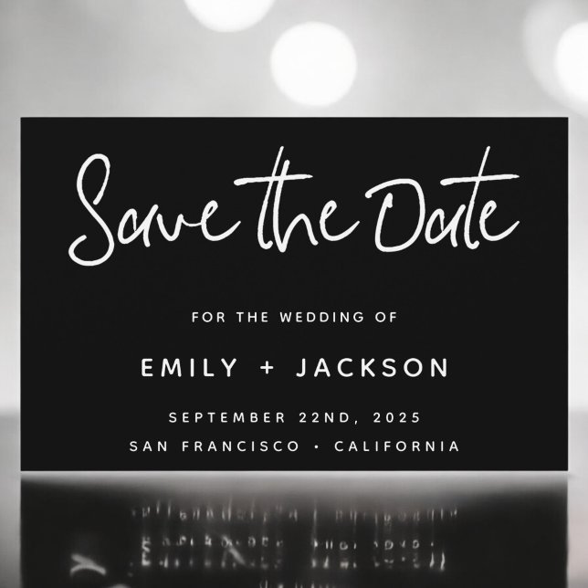 Script noir budget simple élégant Enregistrer la d (Créateur téléchargé)