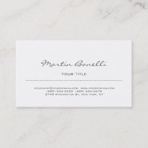 Script noir et blanc Simple Carte de visite tendan