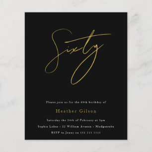Script noir et or Budget 60e anniversaire Invitati