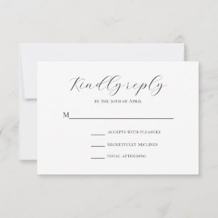 Script noir minimal Mariage musulman moderne RSVP