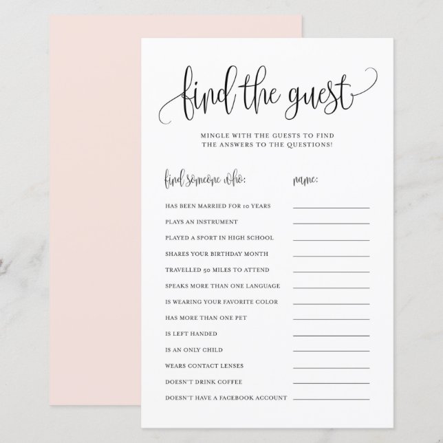 Script noir Trouvez le jeu de Fête des mariées des (Devant / Derrière)