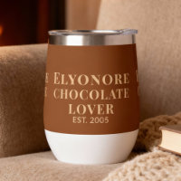 Script Nom Personnalisé Amateur de Chocolat Crème