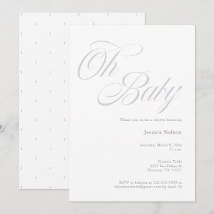 Script Oh Baby Genre Neutre Douche Invitation