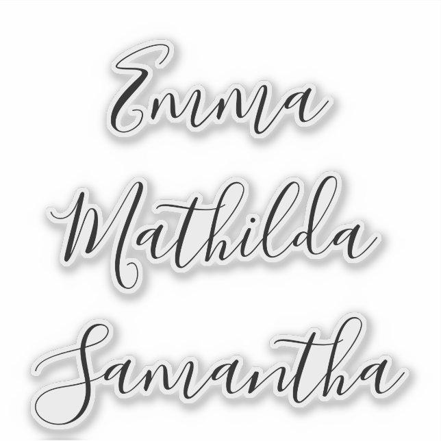  Script Personalized Bridesmaid's Name stickers (Devant)