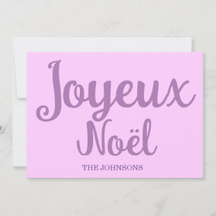 Script Purple Joyeux Noël Carte
