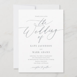 Script romantique Faire-part de mariage de couleur