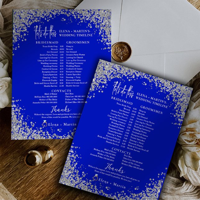 Script Royal Bleu Texte de mariage (Créateur téléchargé)