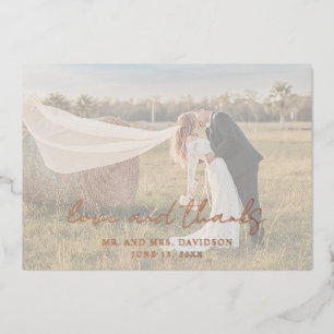 Script rustique Photo Mariage moderne Carte de rem