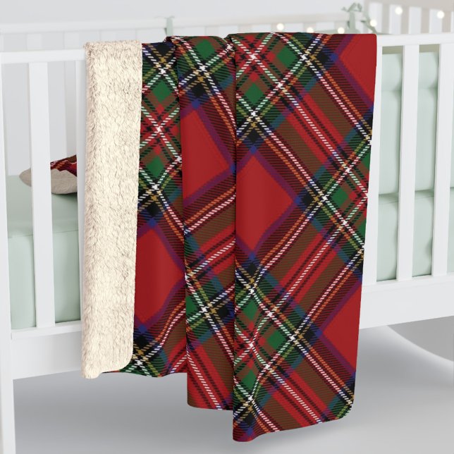 Script Rustique Plaid Personnalisé Stewart Tartan (Plaid Rustic Clan Stewart Tartan Sherpa Blanket)