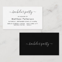 Script simple - Bachelor Party Ticket Invitation