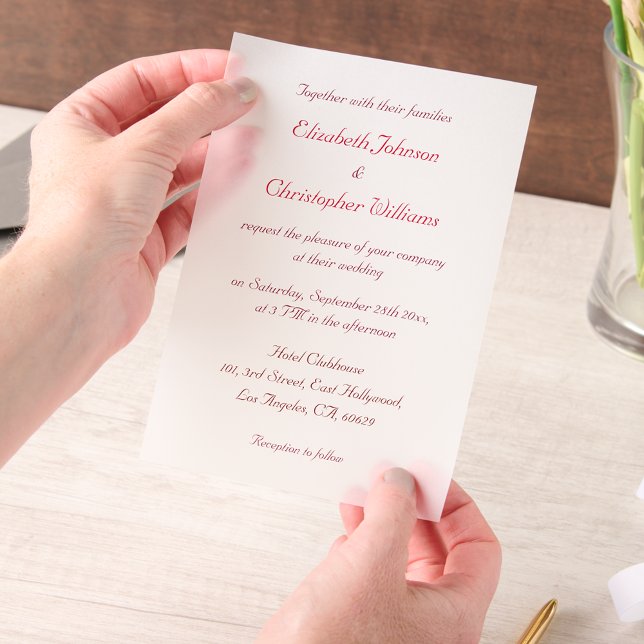 Script simple et élégant Faire-part de mariage mod (Simple Elegant Script Modern Wedding Invitation)