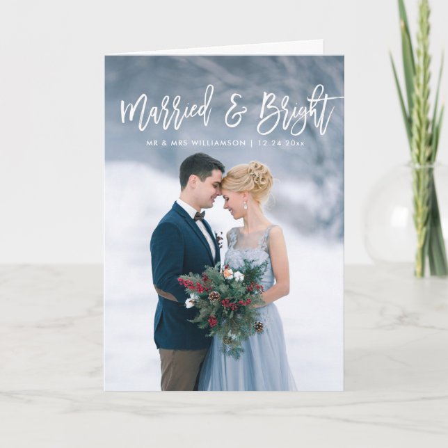 script simple mariage de noël faire-part (Devant)